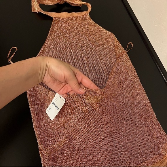 Intimately Free People Gold Shine Be Fine Bodysuit Women’s Size M, metallic, NWT - Picture 8 of 12